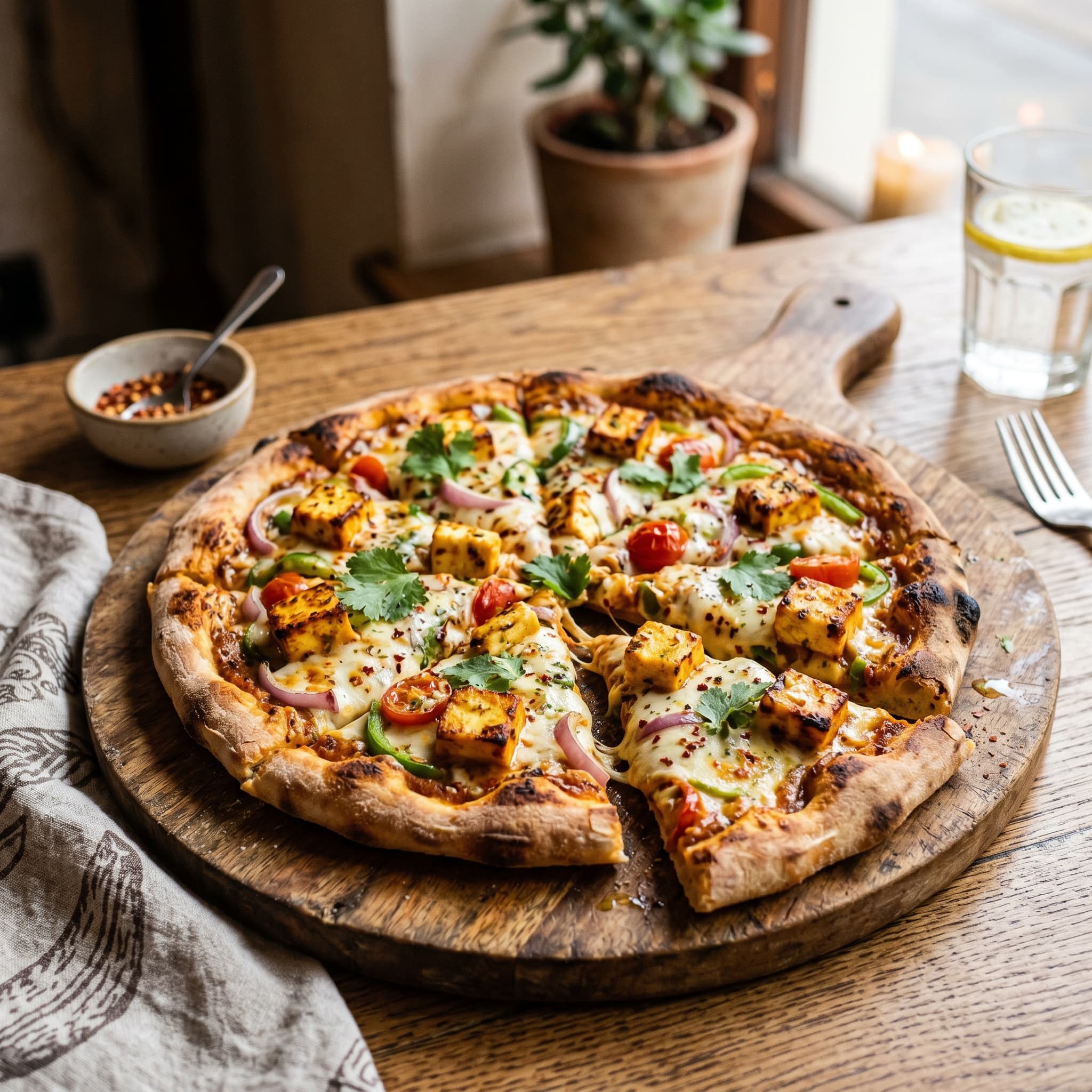 Pizza au paneer